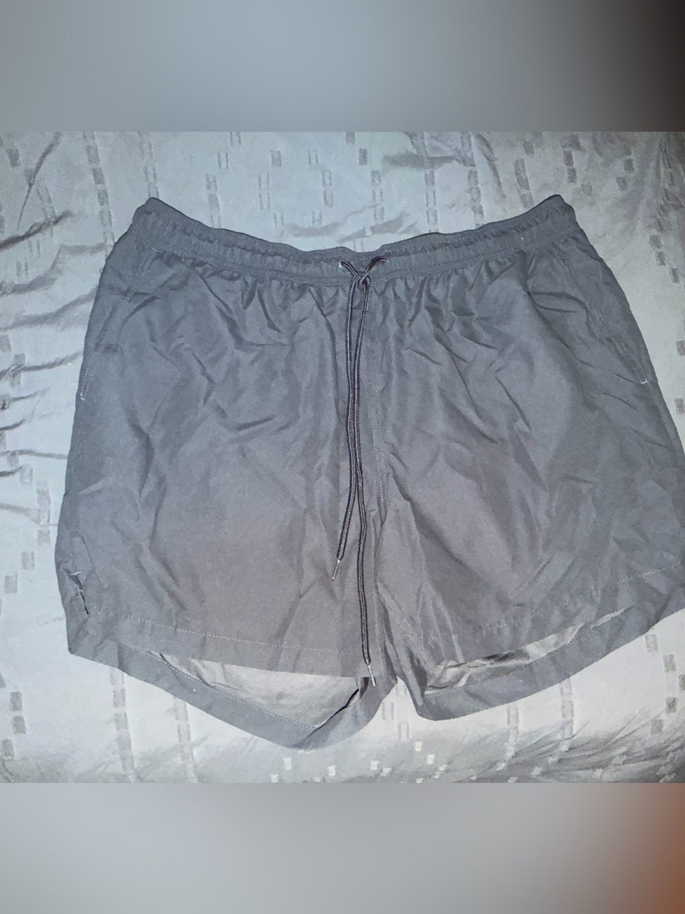 Men's Athletic Drawstring Shorts in Charcoal Gray